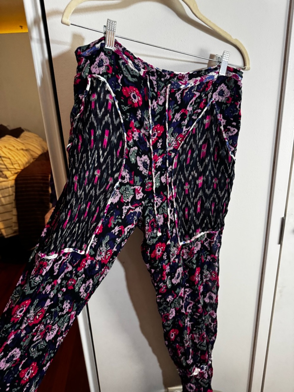 ISABEL MARANT ÉTOILE mix-print straight-leg ankle trousers - Picture 5 of 7